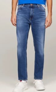 TOMMY HILFIGER – Jeans Uomo Dad Regular Fit Affusolati e Sbiaditi Denim Dark