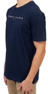 TOMMY HILFIGHER – T-Shirt Uomo con Logo Blu Navy
