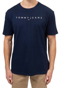 TOMMY HILFIGHER – T-Shirt Uomo con Logo Blu Navy