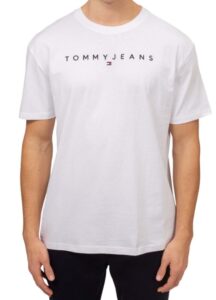 TOMMY HILFIGHER – T-Shirt Uomo con Logo Bianco