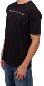 TOMMY HILFIGHER – T-Shirt Uomo con Logo Nero
