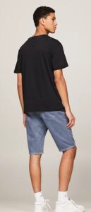 TOMMY HILFIGHER – T-Shirt Uomo Varsity con Logo Nero