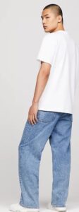 TOMMY HILFIGHER – T-Shirt Uomo con Distintivo Bianco