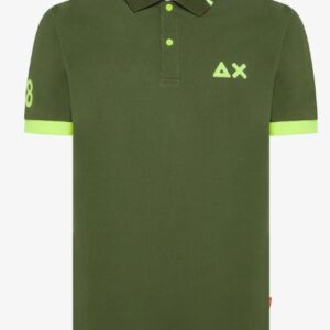 SUN68 – Polo Uomo Logo Fluo S/S Inchiostro Verde