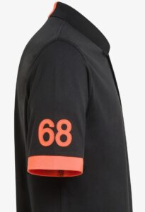 SUN68 – Polo Uomo Logo Fluo S/S Inchiostro Nero