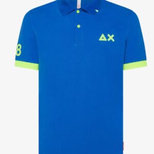 SUN68 – Polo Uomo Logo Fluo S/S Inchiostro Blu