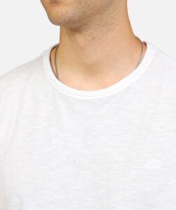 SUN68 – T-Shirt Uomo Round Bottom S/S Bianco Panna
