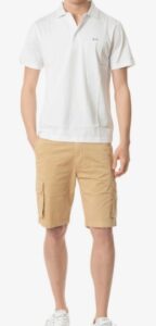 SUN68 – Polo Uomo T-Shirt S/S Bianco Panna