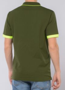 SUN68 – Polo Uomo Small Stripe Fluo S/S Verde Scuro
