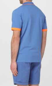 SUN68 – Polo Uomo Small Stripe Fluo S/S Avio