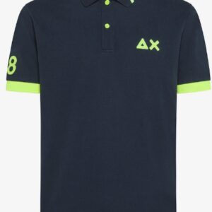 SUN68 – Polo Uomo Small Stripe Fluo S/S Blu Navy