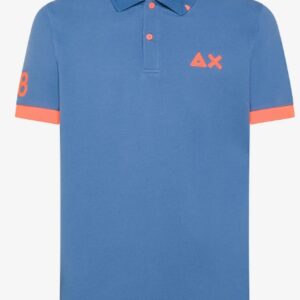 SUN68 – Polo Uomo Small Stripe Fluo S/S Avio