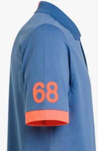 SUN68 – Polo Uomo Small Stripe Fluo S/S Avio