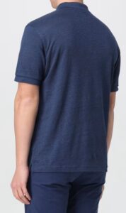 SUN68 – Polo Uomo Linen Solid S/S Blu Navy