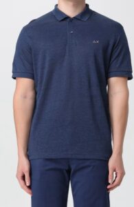 SUN68 – Polo Uomo Linen Solid S/S Blu Navy