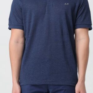 SUN68 – Polo Uomo Linen Solid S/S Blu Navy