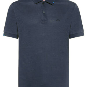 SUN68 – Polo Uomo Js Linen Solid Blu Navy