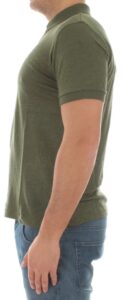 SUN68 – Polo Uomo Linen Solid S/S Verde Scuro