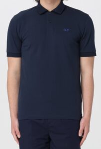 SUN68 – Polo Uomo Solid Regular S/S Blu Navy