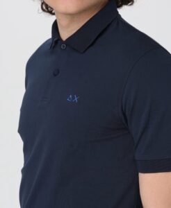 SUN68 – Polo Uomo Solid Regular S/S Blu Navy