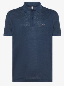 SUN68 – Polo Uomo Linen Solid S/S Blu Navy