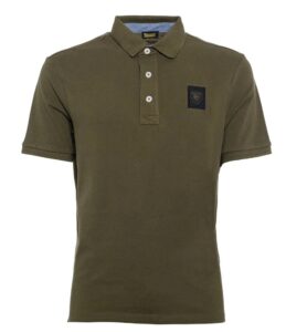 BLAUER – Polo Uomo in Piquet Verde Scuro