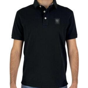 BLAUER – Polo Uomo in Piquet Nero