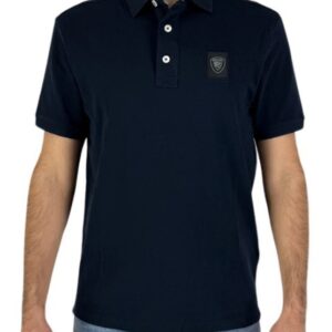 BLAUER – Polo Uomo in Piquet Blu Sodalite