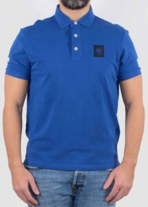 BLAUER – Polo Uomo in Piquet Molto Blu
