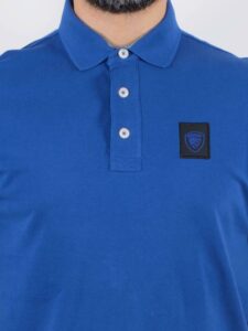 BLAUER – Polo Uomo in Piquet Molto Blu