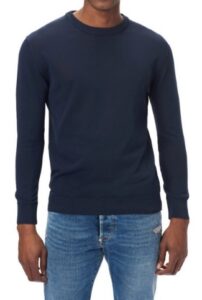 BLAUER – Maglia Uomo Girocollo Ricamato Blu Sodalite