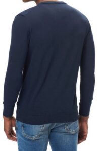 BLAUER – Maglia Uomo Girocollo Ricamato Blu Sodalite