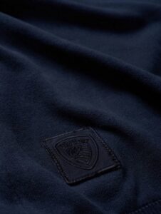 BLAUER – Maglia Uomo Girocollo Ricamato Blu Sodalite