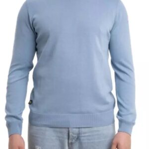 BLAUER – Maglia Uomo Cotone Slim a Tinta Unita Celeste