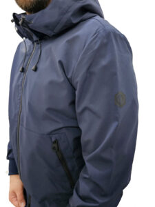 OVER/D – Giubbotto Uomo Modello Bomber con Cappuccio Blu