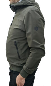 OVER/D – Giubbotto Uomo Modello Bomber con Cappuccio Verde