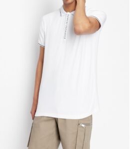 ARMANI EXCHANGE – Polo Uomo in Jersey di Cotone Stretch Bianco