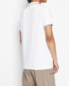 ARMANI EXCHANGE – Polo Uomo in Jersey di Cotone Stretch Bianco