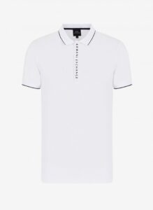 ARMANI EXCHANGE – Polo Uomo in Jersey di Cotone Stretch Bianco