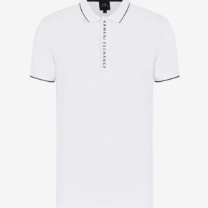 ARMANI EXCHANGE – Polo Uomo in Jersey di Cotone Stretch Bianco
