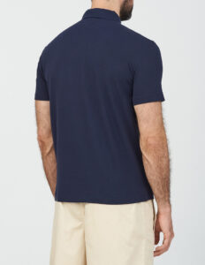 ARMANI EXCHANGE – Polo Uomo con Patch Logata Blu