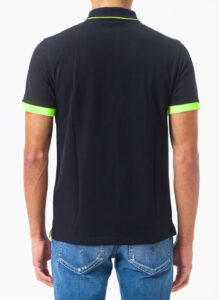 SUN68 – Polo Uomo Small Stripe Fluo S/S Blu Navy