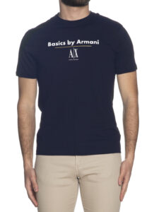ARMANI EXCHANGE – T-Shirt Uomo Basic by Armani Blu Navy