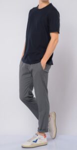 SUN68 – T-Shirt Uomo Round Bottom S/S Blu Navy