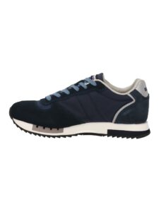 BLAUER – Scarpe Uomo Queens in Tessuto e Camoscio Blu Navy