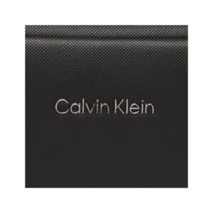 CALVIN KLEIN – Pochette Uomo Must Piquet Compact Case Nero