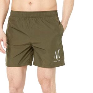 ARMANI EXCHANGE – Costume Uomo Boxer Mare con Logo a Contrasto Verde
