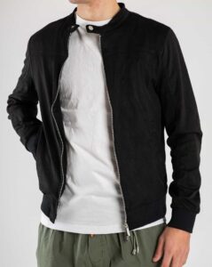 OVER/D – Giubbotto Uomo Modello Biker Eco-Danetto Nero