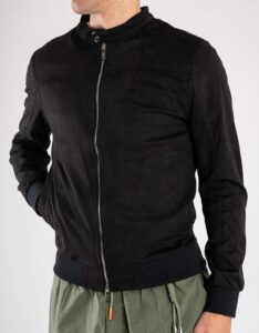 OVER/D – Giubbotto Uomo Modello Biker Eco-Danetto Nero