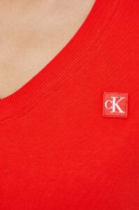 CALVIN KLEIN JEANS – T-Shirt Donna Embro Badge Rosso